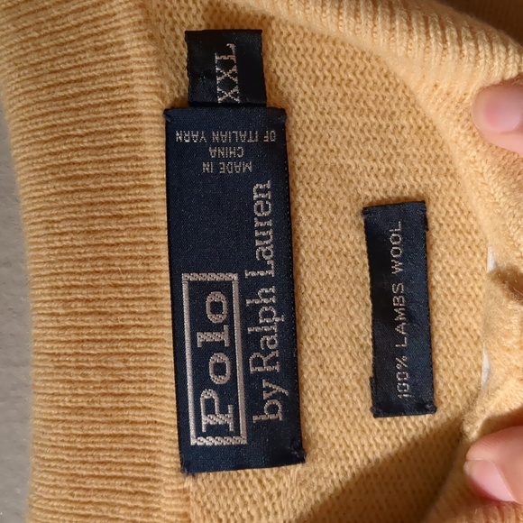 Vintage Polo Ralph Lauren Lambswool Sweater Polo XXL - Picture 5 of 6